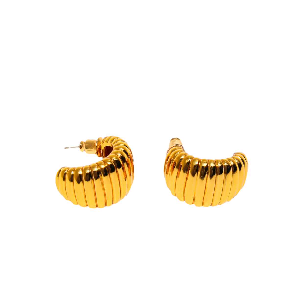 Juli Earring Geometric Plated Brass 24K Gold Plated