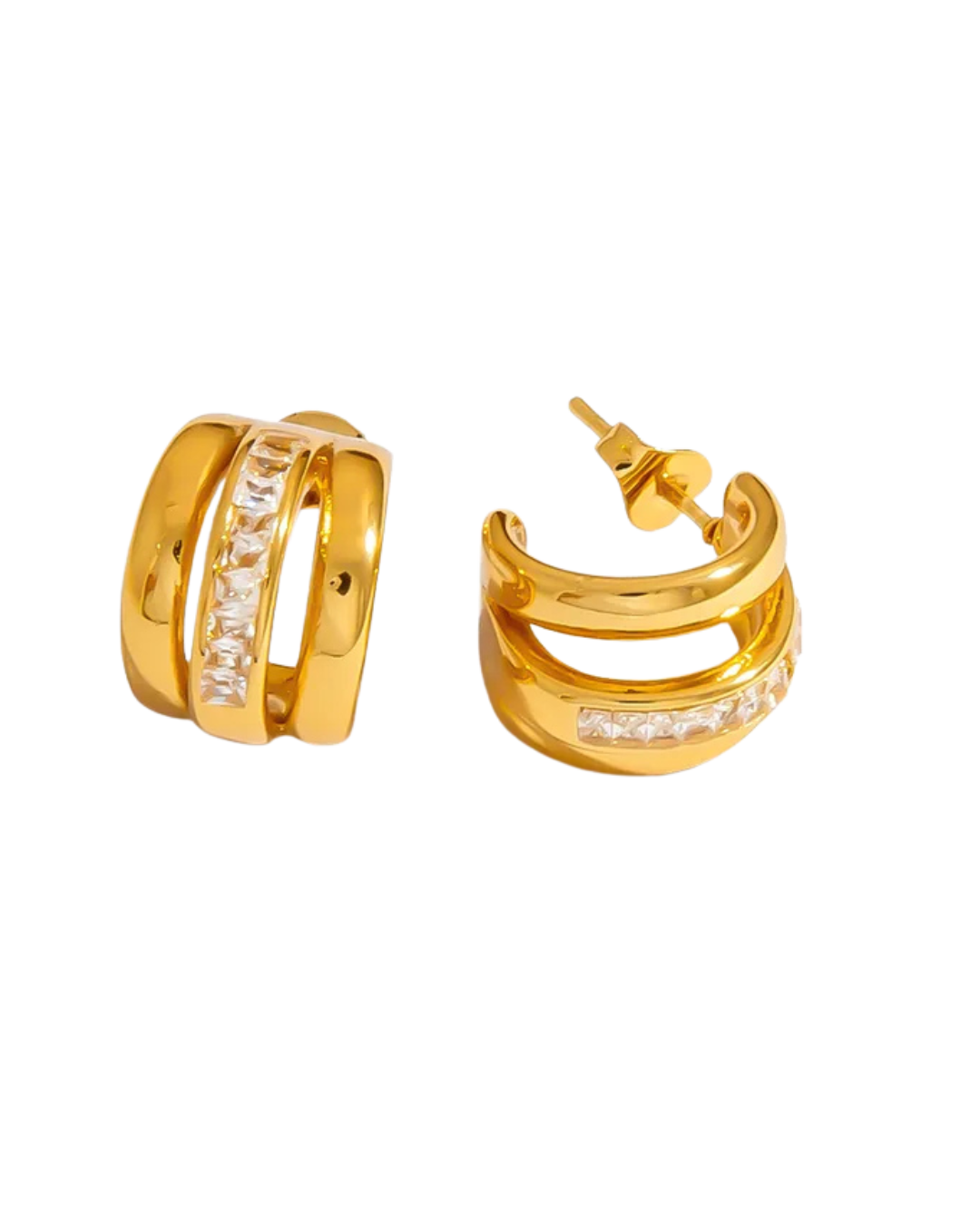 Diamons Line Earring | Imperio Real Corp