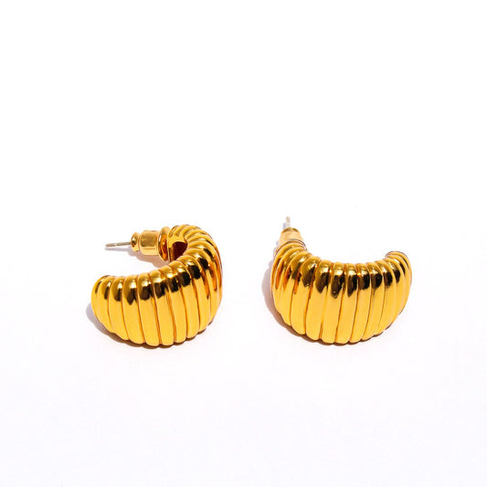 Juli Earring Geometric Plated Brass 24K Gold Plated